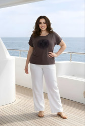 Футболки женские БАТАЛ оптом 94527813 2607-38