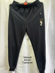 Спортивные штаны мужские БАТАЛ (черный) оптом 31980742 03-7