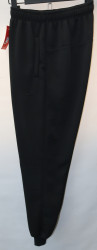 Спортивные штаны мужские БАТАЛ на флисе (black) оптом 50264179 310-72