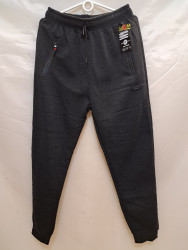 Спортивные штаны мужские БАТАЛ на флисе (gray) оптом 83204795 2235-52