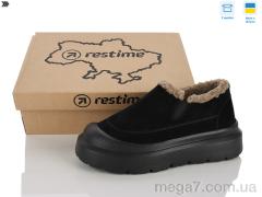 Слипоны, Restime оптом AWZ26811 black