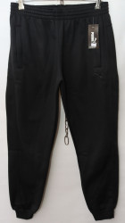 Спортивные штаны мужские на флисе (black) оптом 10362798 308-26