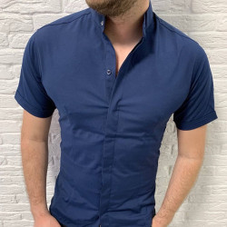 Рубашки мужские (темно-синий) оптом 56317082 03 -7