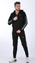 Спортивные костюмы мужские на флисе (black) оптом Турция 34809721 04-37