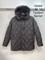 Куртки демисезонные женские ПОЛУБАТАЛ (серый) оптом 93514072 5006-3