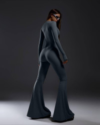 Комбинезоны женские (темно-серый) оптом 79283405 4438-1