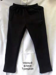 Спортивные штаны мужские на флисе (черный) оптом Турция 50783962 01-1