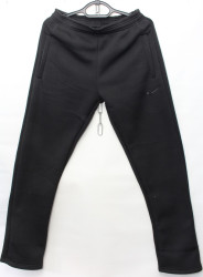Спортивные штаны мужские на флисе (черный) оптом 97543620 01-15