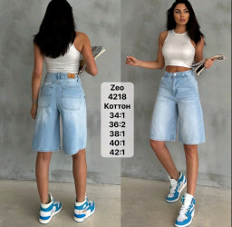 Шорты джинсовые женские ZEO BASIC оптом 32945867 4218-2