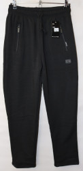 Спортивные штаны мужские на флисе (black) оптом 85674012 WK-7121-27