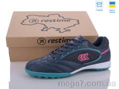 Футбольная обувь, Restime оптом Restime DMB24139-1 navy-cyan