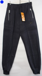Спортивные штаны мужские на флисе (dark blue) оптом 68793425 A116-1-8