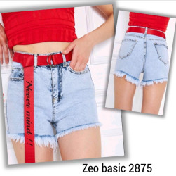 Шорты джинсовые женские ZEO BASIC ПОЛУБАТАЛ оптом Турция 39640875 2875-16