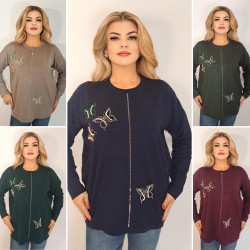 Свитера женские БАТАЛ оптом 54178269 47-12