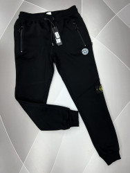 Спортивные штаны мужские на флисе (черный) оптом Турция 76048935 01-1