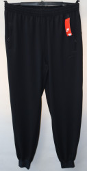 Спортивные штаны мужские БАТАЛ (black) оптом 10563297 088-50