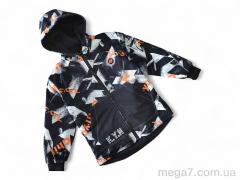 Куртка, Kids-modnik оптом 2253 чорна з помаранчевим