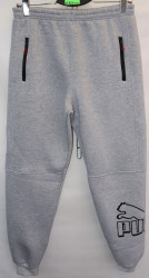 Спортивные штаны мужские на флисе (gray) оптом 85072134 06-60