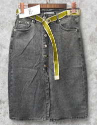 Юбки джинсовые женские LANLANIEE БАТАЛ оптом 64523801 2006-7