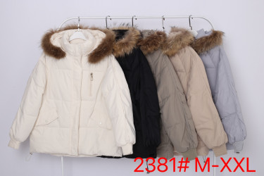 Куртки зимние женские (черный) оптом 58376219 2381-36