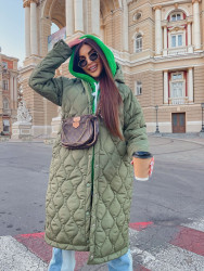 Куртки зимние женские (хаки) оптом Yanush  45832109 30360-4