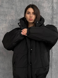 Куртки зимние женские (черный) оптом 26873019 530-4