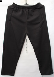 Спортивные штаны мужские БАТАЛ на флисе (black) оптом 24107983 PL0432-24