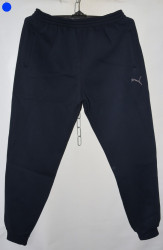 Спортивные штаны мужские БАТАЛ на флисе (dark blue) оптом 07162398 04-26