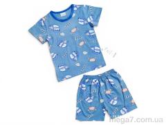 Костюм, Kids-modnik оптом 2620 комплект футболка-шорти синій