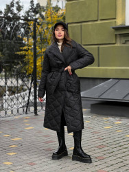 Куртки двусторонние зимние женские (черный) оптом 74931528 061-1