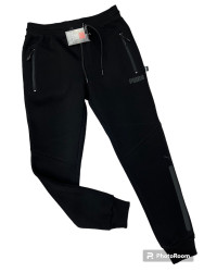 Спортивные штаны мужские на флисе (черный) оптом Турция 89765430 17-73