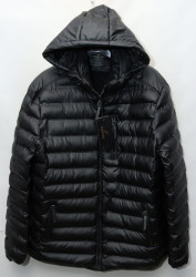 Куртки зимние кожзам мужские FUDIAO БАТАЛ  (black) оптом 03216759 6932-4