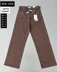 Джинсы женские (ТРУБЫ) оптом 52038167 906-055