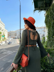 Сукні жіночі БАТАЛ (хакі) оптом 