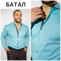 Рубашки мужские БАТАЛ оптом 63590781 Б3202 -44