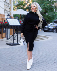 Сукні жіночі (чорний) БАТАЛ оптом 