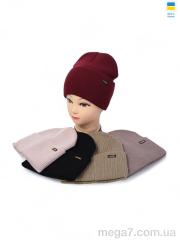 Шапка, Angelica оптом ANGELICA FM001-5 подвійна mix
