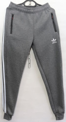 Спортивные штаны мужские на флисе (серый) оптом 25381094 01-16