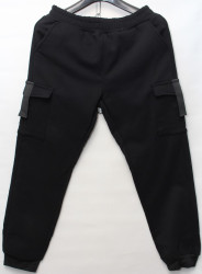 Спортивные штаны мужские на флисе (black) оптом 58671329 N91003-10