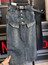 Юбки джинсовые (синие) женские оптом 57432910 66-4