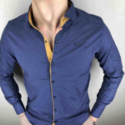 Рубашки мужские PAUL SEMIH (темно-синий) оптом 78904563 01-5