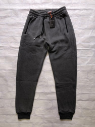 Спортивные штаны мужские с начесом (серый) оптом 94735628 06-34