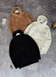 Худи мужские (черный) оптом 17294385 1754-22