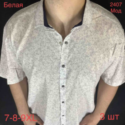 Рубашки мужские PAUL SEMIH БАТАЛ оптом 06758132 2407-48