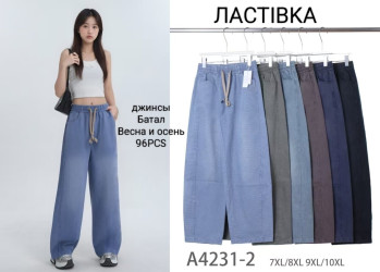 Джинсы женские БАТАЛ оптом 31950267 4231-2-41