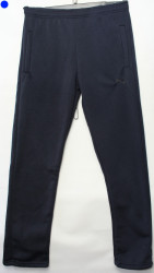 Спортивные штаны мужские на флисе (темно синий) оптом 62945713 04-9