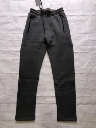 Спортивные штаны мужские с начесом (серый) оптом 20147539 06-37