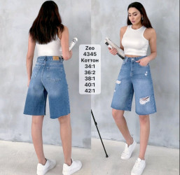 Шорты джинсовые женские ZEO BASIC оптом 03827154 4345-27