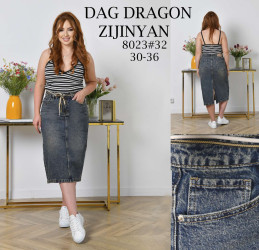 Юбки джинсовые женские БАТАЛ оптом DRAGON 49368270 8023-15