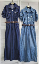 Комбинезоны джинсовые женские (синий) оптом 32961074 5302-71